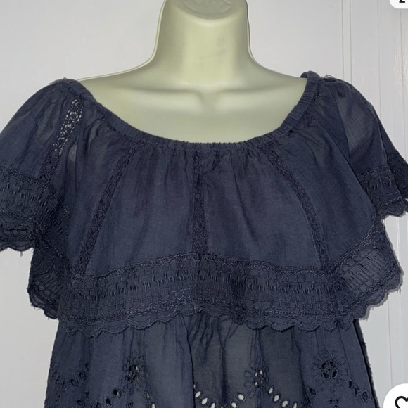 American Eagle Outfitters Charcoal Blouse Top - Picture 2 of 6